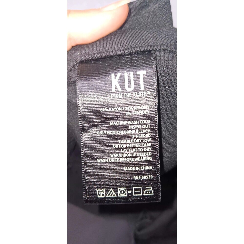Kut From The Kloth Trouser Slacks Dress Pants Womens 10S Black Classic Preppy - Picture 4 of 14